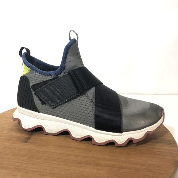 Sorel Kinetic Sneak Quarry Gray NL3774 Sneakers Shoe Women's 8 Low Top Mesh - Picture 1 of 16